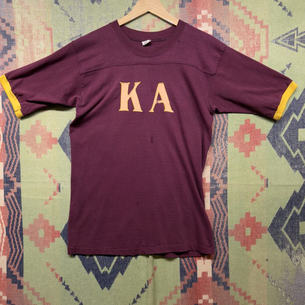 Vintage Kappa Alpha 70s Ringer  T Shirt Size Medium